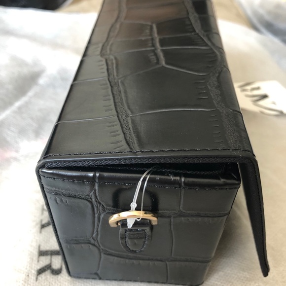 Zara black croc embossed box bag with chain - Picture 7 of 8